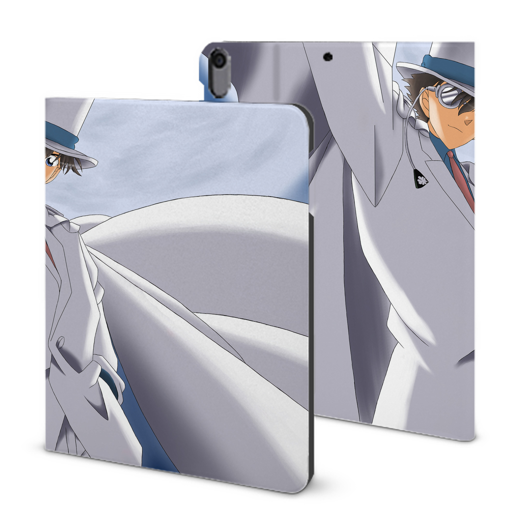 （画像用） 名探偵コナン Detective Conan IPad ケース ブック型 PUレザー TPU 耐衝撃 軽量 薄型 ペン収納なし 全面保護 IPad 各モデル対応